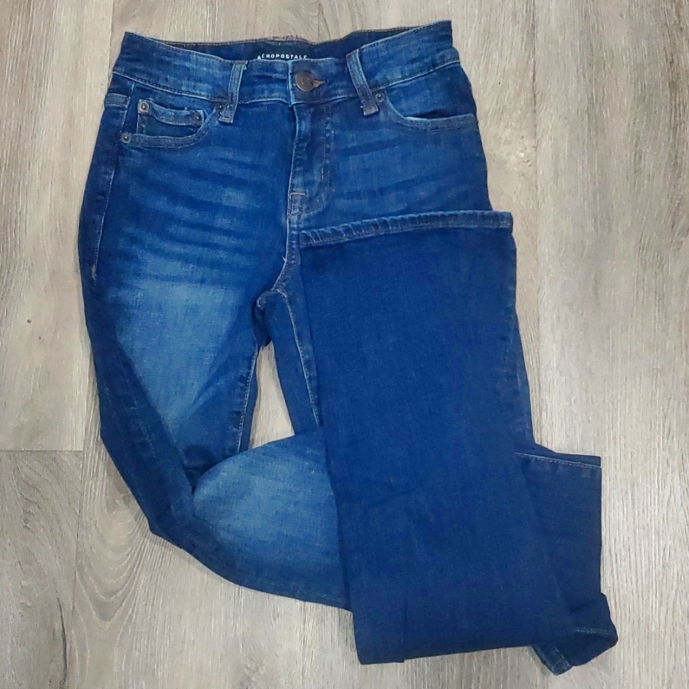 Aeropostule. Mid rise boot cut. Dark denim jeans.